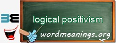 WordMeaning blackboard for logical positivism